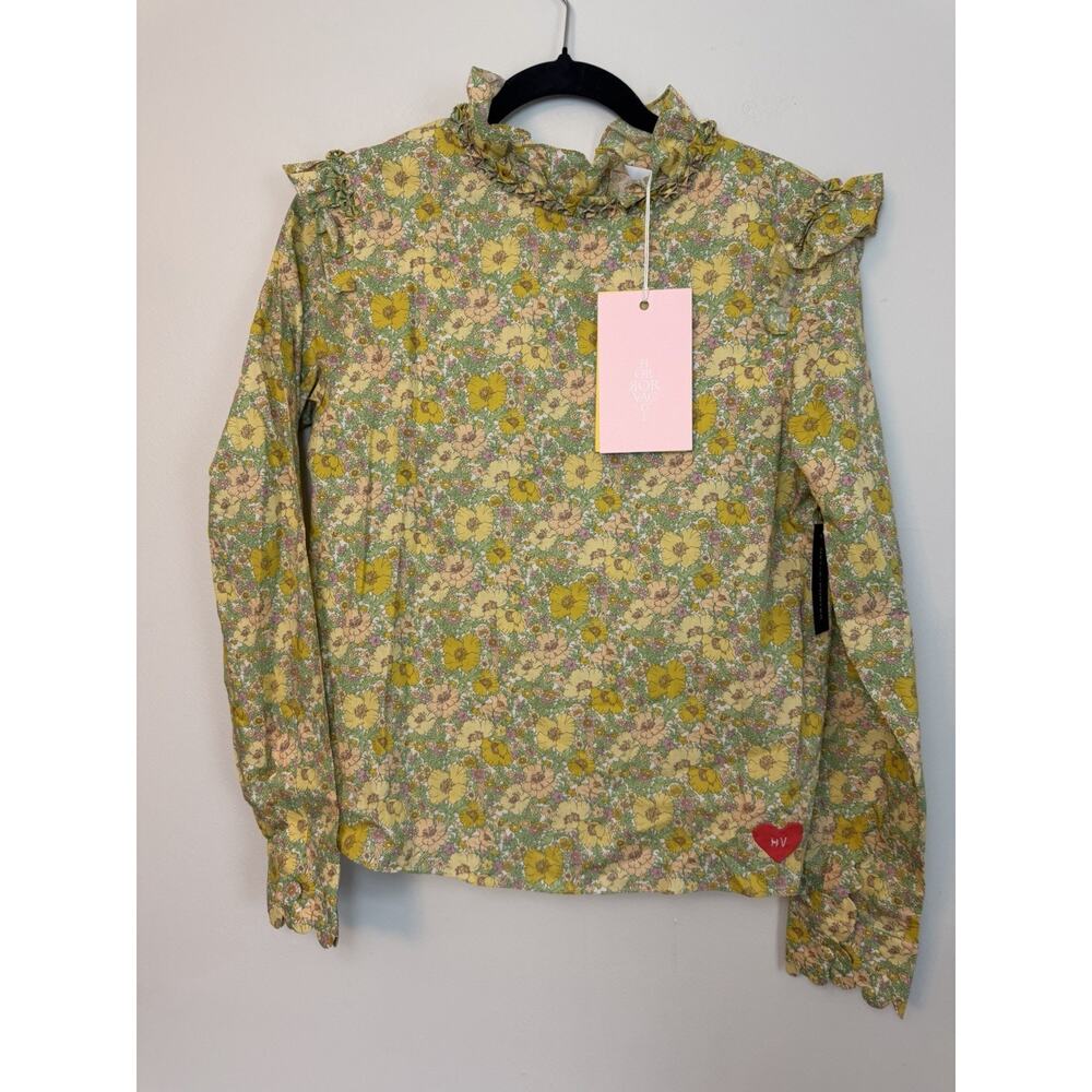HORROR VACUI APOLLONIA Cotton blouse Floral Sz XS NWT - Picture 2 of 16